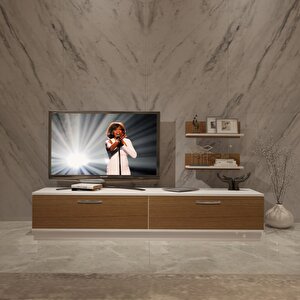 Eko 4b Slm Std Tv Ünitesi Tv Sehpası Beyaz - Ceviz