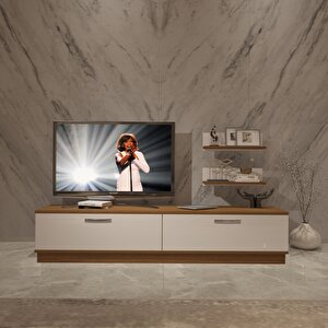Eko 4b Slm Std Tv Ünitesi Tv Sehpası Ceviz Beyaz