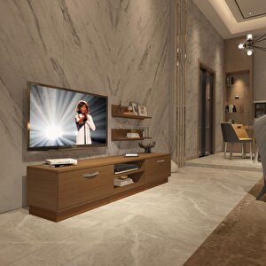 Eko 4b Slm Dvd Tv Ünitesi Tv Sehpası Naturel Ceviz