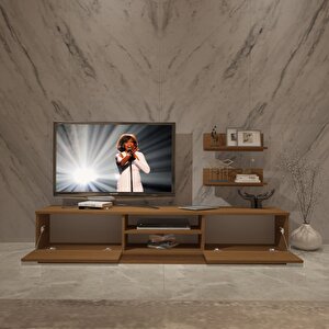 Eko 4b Slm Dvd Tv Ünitesi Tv Sehpası Naturel Ceviz