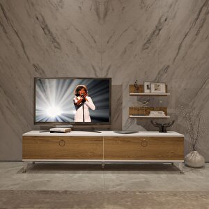Eko 4 Mdf Std Gold Tv Ünitesi Tv Sehpası Beyaz Pera