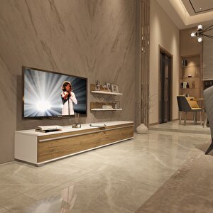 Eko 4 Mdf Std Tv Ünitesi Tv Sehpası Beyaz Pera