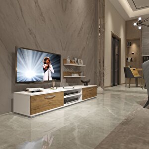 Eko 4 Mdf Dvd Tv Ünitesi Tv Sehpası Beyaz Pera