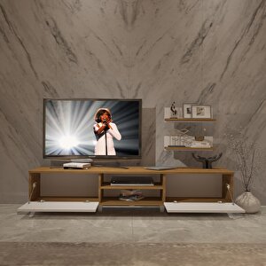 Eko 4 Mdf Dvd Retro Tv Ünitesi Tv Sehpası Pera Beyaz
