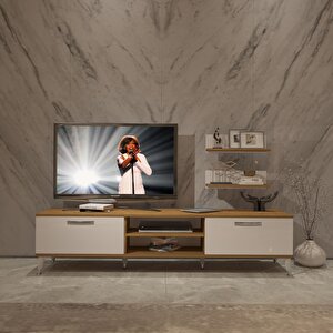 Eko 4 Mdf Dvd Silver Tv Ünitesi Tv Sehpası Pera Beyaz
