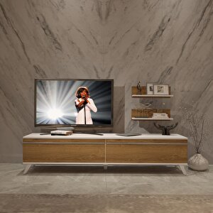 Eko 4 Mdf Std Retro Tv Ünitesi Tv Sehpası Beyaz Pera