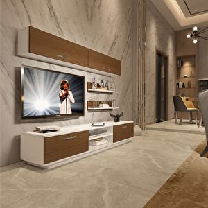 Eko 5b Mdf Dvd Tv Ünitesi Tv Sehpası Beyaz - Ceviz