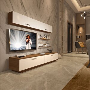 Eko 5b Slm Std Tv Ünitesi Tv Sehpası Ceviz Beyaz