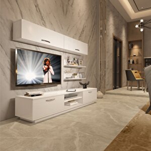 Eko 5b Slm Dvd Tv Ünitesi Tv Sehpası Parlak Beyaz