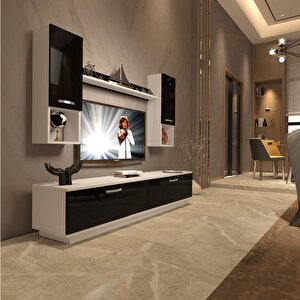 Eko 5dab Mdf Std Tv Ünitesi Tv Sehpası Beyaz - Siyah