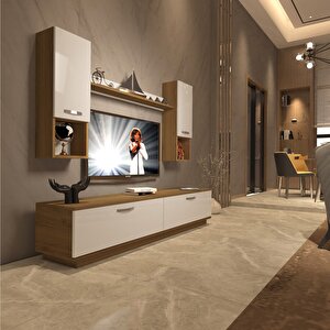 Eko 5dab Mdf Std Tv Ünitesi Tv Sehpası Pera Beyaz