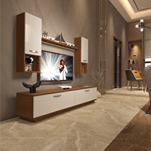 Eko 5dab Slm Std Tv Ünitesi Tv Sehpası Ceviz Beyaz