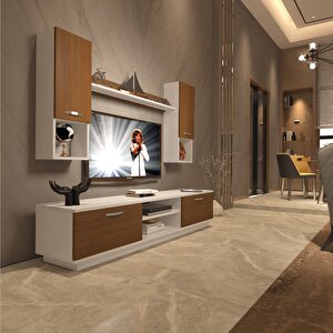 Eko 5dab Slm Dvd Tv Ünitesi Tv Sehpası Beyaz - Ceviz