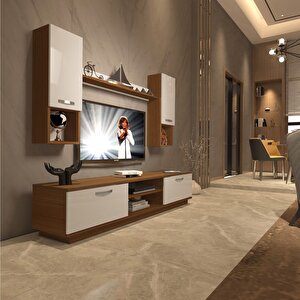 Eko 5dab Slm Dvd Tv Ünitesi Tv Sehpası Ceviz Beyaz