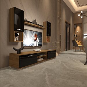 Eko 5da Mdf Dvd Tv Ünitesi Tv Sehpası Pera Siyah