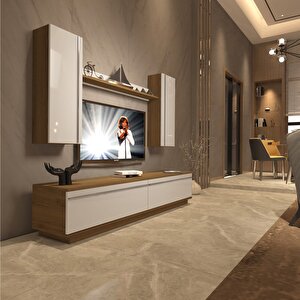 Eko 5db Mdf Std Tv Ünitesi Tv Sehpası Pera Beyaz