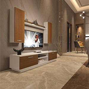 Eko 5db Mdf Dvd Tv Ünitesi Tv Sehpası Beyaz - Ceviz