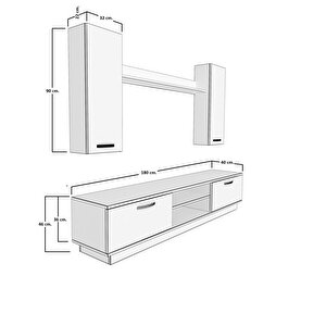 Eko 5db Mdf Dvd Tv Ünitesi Tv Sehpası Naturel Ceviz
