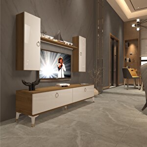 Eko 5d Mdf Std Gold Tv Ünitesi Tv Sehpası Pera Beyaz