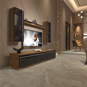 Eko 5d Mdf Std Tv Ünitesi Tv Sehpası Pera Siyah Mermer