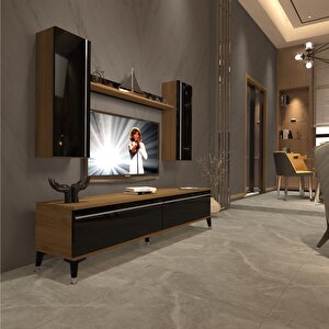 Eko 5d Mdf Std Silver Tv Ünitesi Tv Sehpası Pera Siyah