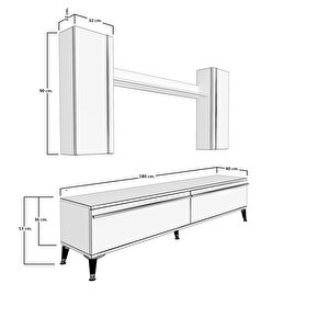 Eko 5d Mdf Std Silver Tv Ünitesi Tv Sehpası Pera Siyah