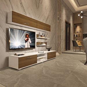 Eko 5 Mdf Dvd Tv Ünitesi Tv Sehpası Beyaz Pera