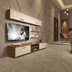 Eko 5 Mdf Dvd Tv Ünitesi Tv Sehpası Pera Beyaz