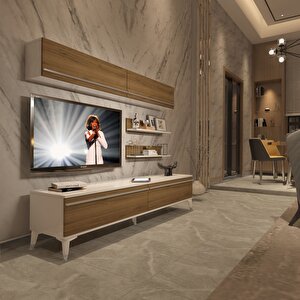 Eko 5 Mdf Std Silver Tv Ünitesi Tv Sehpası Beyaz Pera