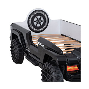 Arabalı Yatak, Jeep Süperlüx Ledli Arabalı Yatak, 90x190 Cm