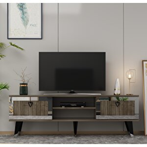 Lidya Tv Stand Ceviz-gümüş