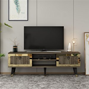 Lidya Tv Stand Ceviz-altin