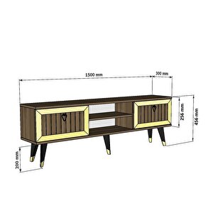 Lidya Tv Stand Ceviz-altin