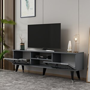 Lidya Tv Stand Antrasit-gümüş