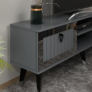 Lidya Tv Stand Antrasit-gümüş