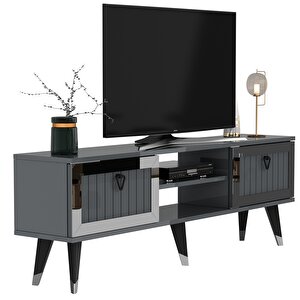 Lidya Tv Stand Antrasit-gümüş