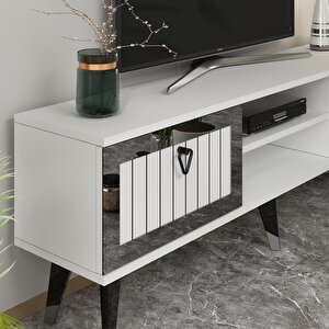 Lidya Tv Stand Beyaz-gümüş