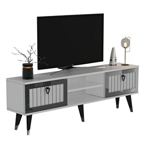 Lidya Tv Stand Beyaz-gümüş