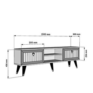 Lidya Tv Stand Beyaz-gümüş