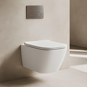 Luna Beyaz Kanalsız Asma Klozet Ln5610, Nkp Lento Duroplast Yavaş Kapak