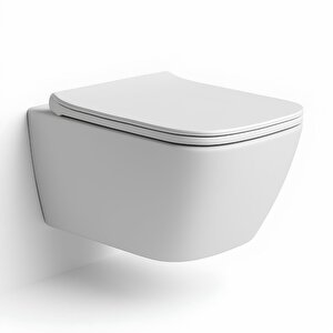 Luna Beyaz Kanalsız Asma Klozet Ln5610, Nkp Lento Duroplast Yavaş Kapak