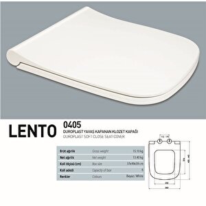 Turavit Luna Beyaz Kanalsız Asma Klozet Ln5610, Nkp Lento Duroplast Yavaş Kapak