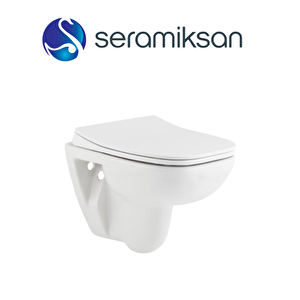 Seramiksan Petite Kanallı Asma Klozet A101001H,Yavaş Kapak
