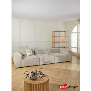 Mode Soft 3 Modül Kanepe Bej Keten 05 Kumaş(dairenize Teslim) Bej