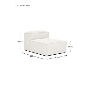 Mode Soft Orta Modül 01 Kırık Beyaz Keten Kumaş İşbir Sünger(dairenize Teslim) Kırık Beyaz