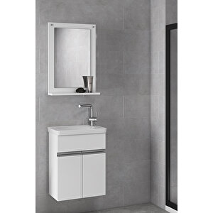 Miniço Ebeveyn-b 45 X 28 Cm Aynalı Banyo Dolabı Takımı