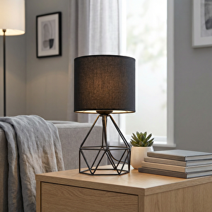 Piramit Mini Abajur Siyah