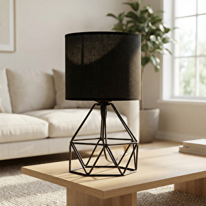 Piramit Mini Abajur Siyah