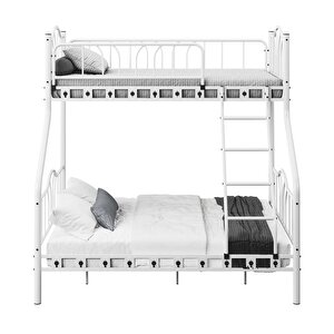 Argimo İmaj 3 Kişilik Metal Beyaz Ranza 90x190 Ve 140x190