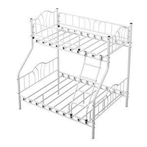 Argimo İmaj 3 Kişilik Metal Beyaz Ranza 90x190 Ve 140x190